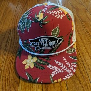 Vans Red Floral Hat